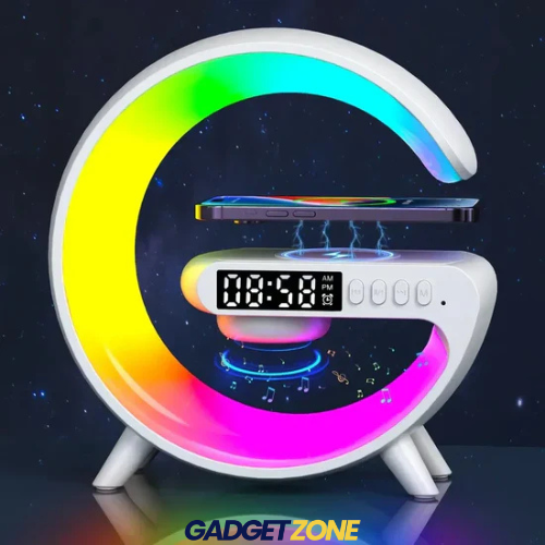 Lampe LED Multifonctionnelle 3‑en‑1 — Éclairage, Son & Charge Sans Fil